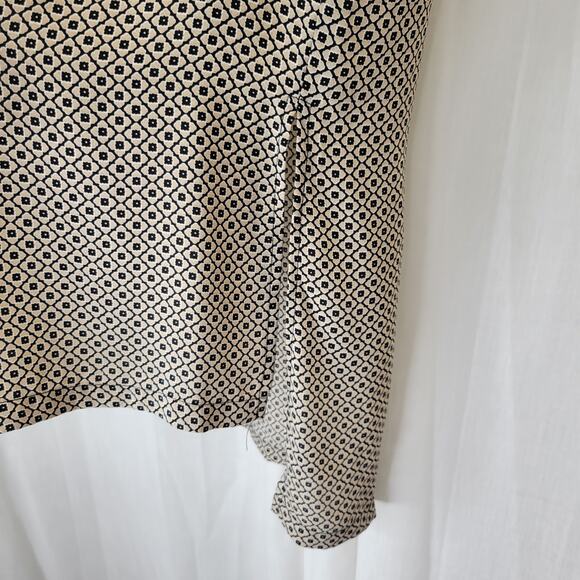 Philosophy Split Hem Tunic Shell Black White Tan, M, NWT - Picture 3 of 11